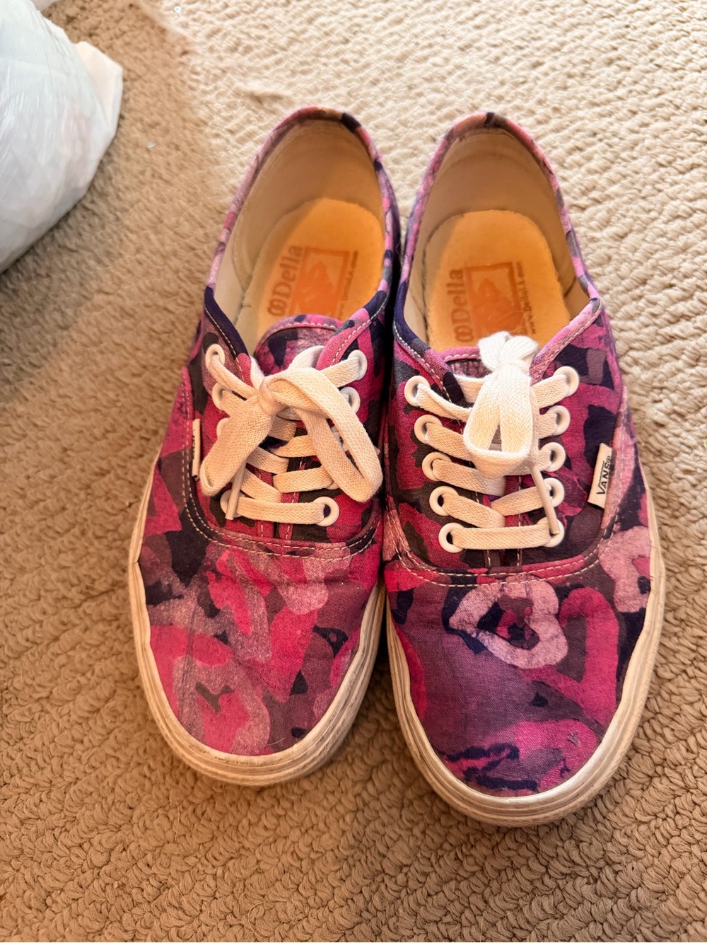 Vans Women’s Pink Purple Heart Canvas Sneakers
